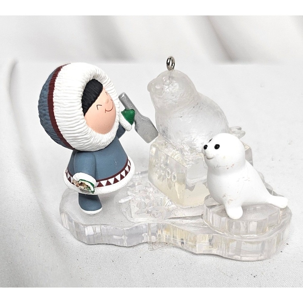 Hallmark Keepsake Ornament OS Blue Eskimo Ice Carving Seal Winter Decor
